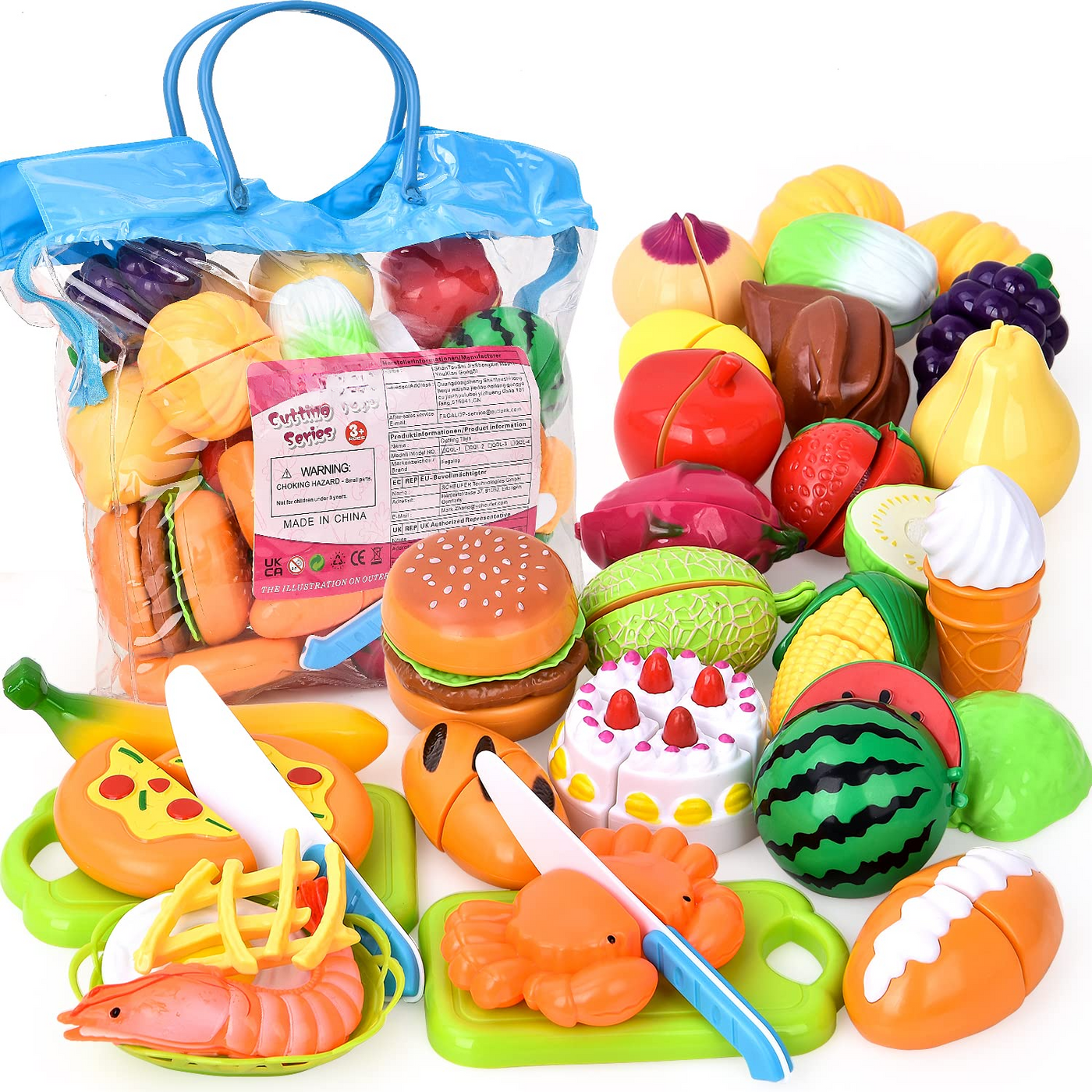 Role play kitchen accessories, food play set for children