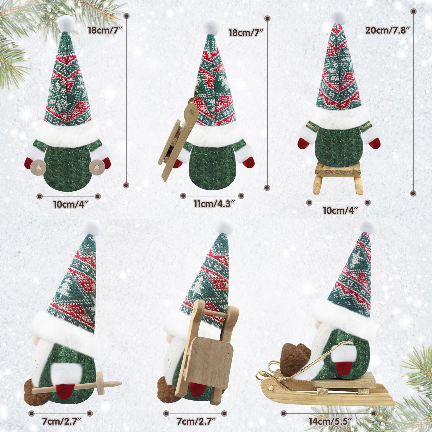 Christmas gnome set of 3 gnome figures Christmas decoration Christmas decorations gnome accessories for home kitchen decoration