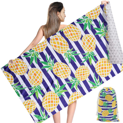 Serviette de plage en Microfibre avec Sac