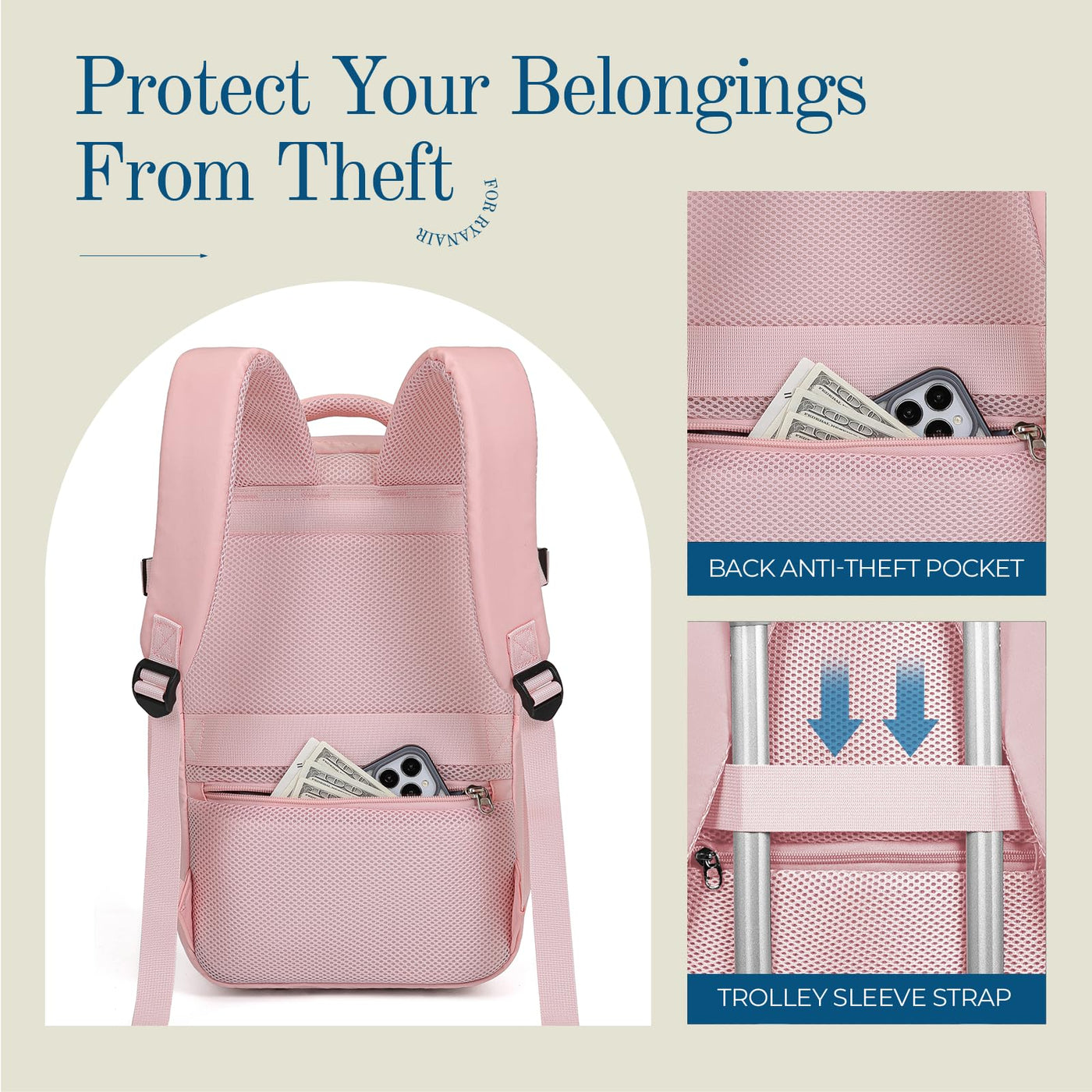 Bagages à main Sac à dos Sac à dos de voyage Bagages de cabine