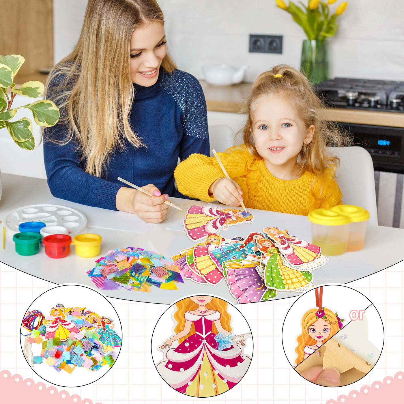 Prinzessin Bastelset Kinder Prinzessin Basteln Mädchen Prinzessin kreative Set Mädchen Prinzessin Kunst und Handwerk