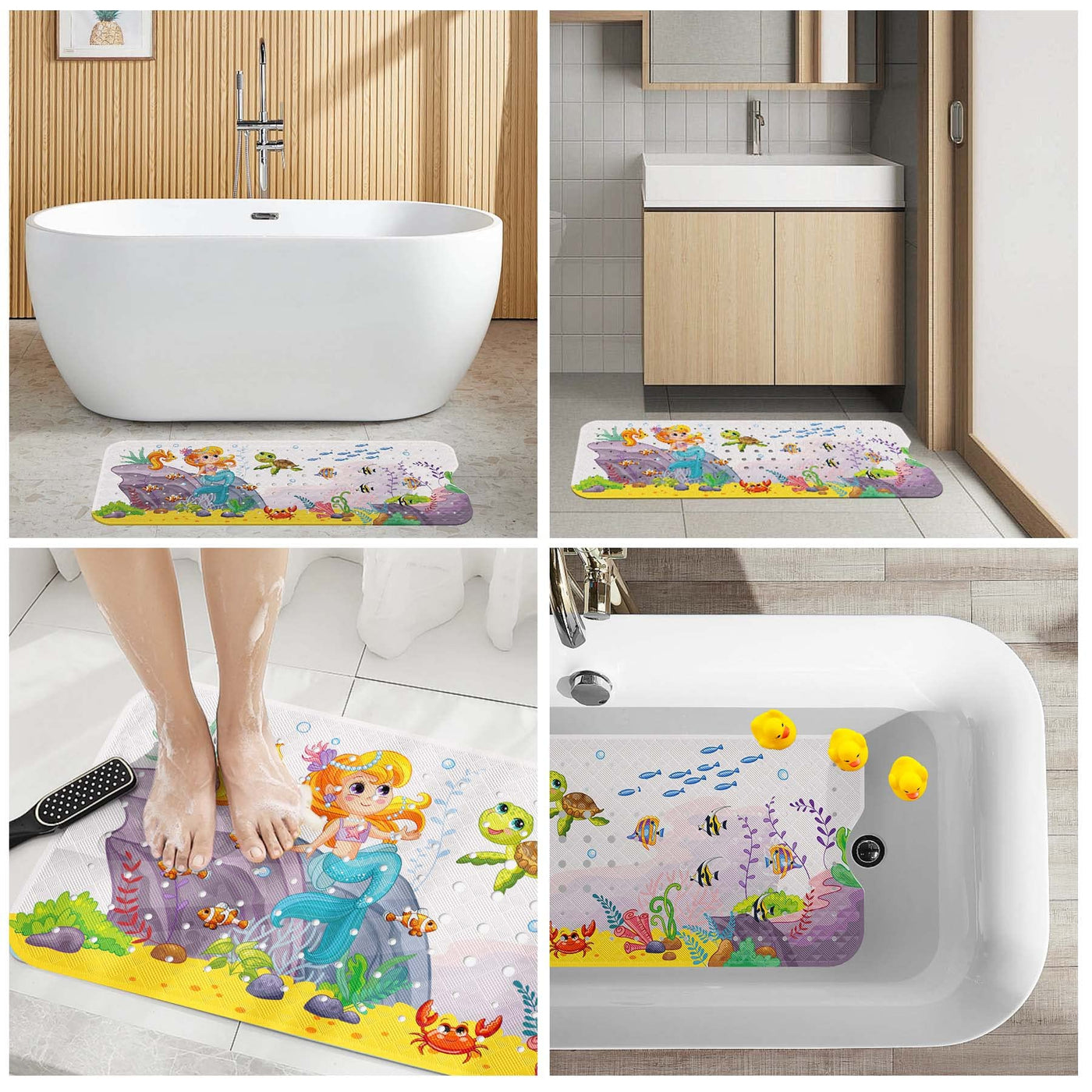 Children's bath mat, non-slip shower mat