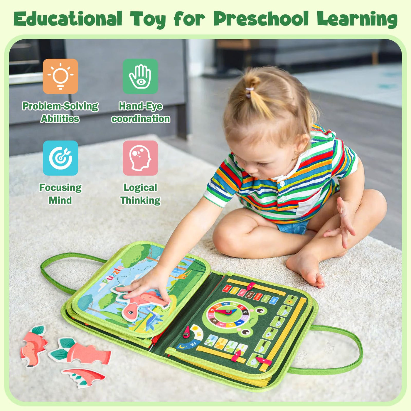 Busy Board Toys - Activity Board for Toddlers