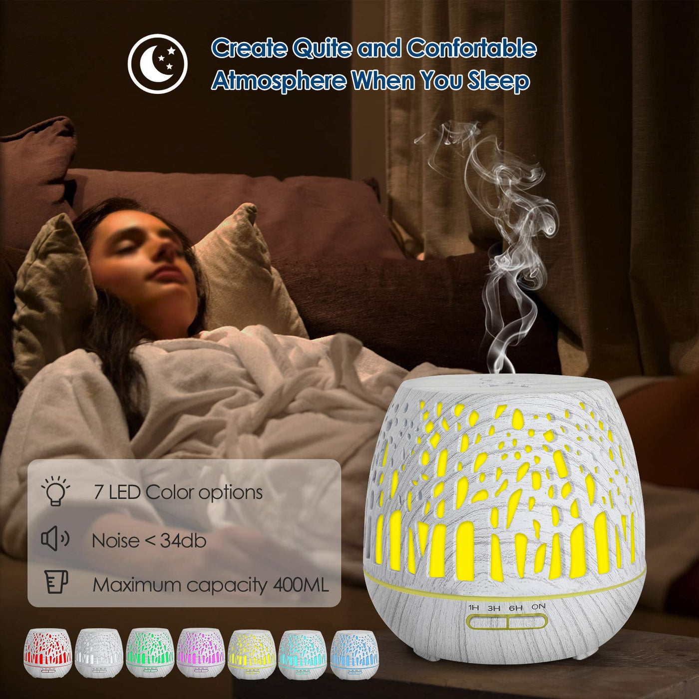 Aroma Diffuser , Ultrasonic Room Diffuser Wood