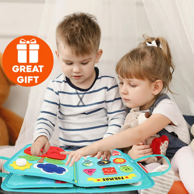 Wooden Busy Board Activity Board for Toddlers