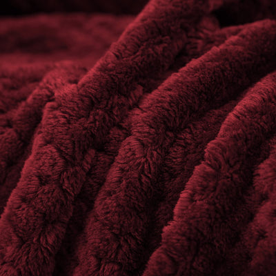 Couverture douillette Couverture en polaire super douce et chaude pour le canapé et le lit avec motif gaufré, couverture douillette et confortable