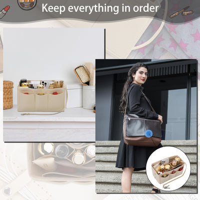 Handbag organizer, felt bag organizer, bag in bag organizer, bag organizer shopper