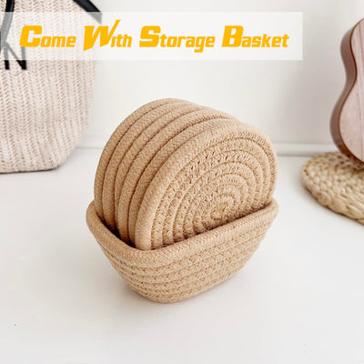 Verres à sous-verre Boho avec panier de rangement