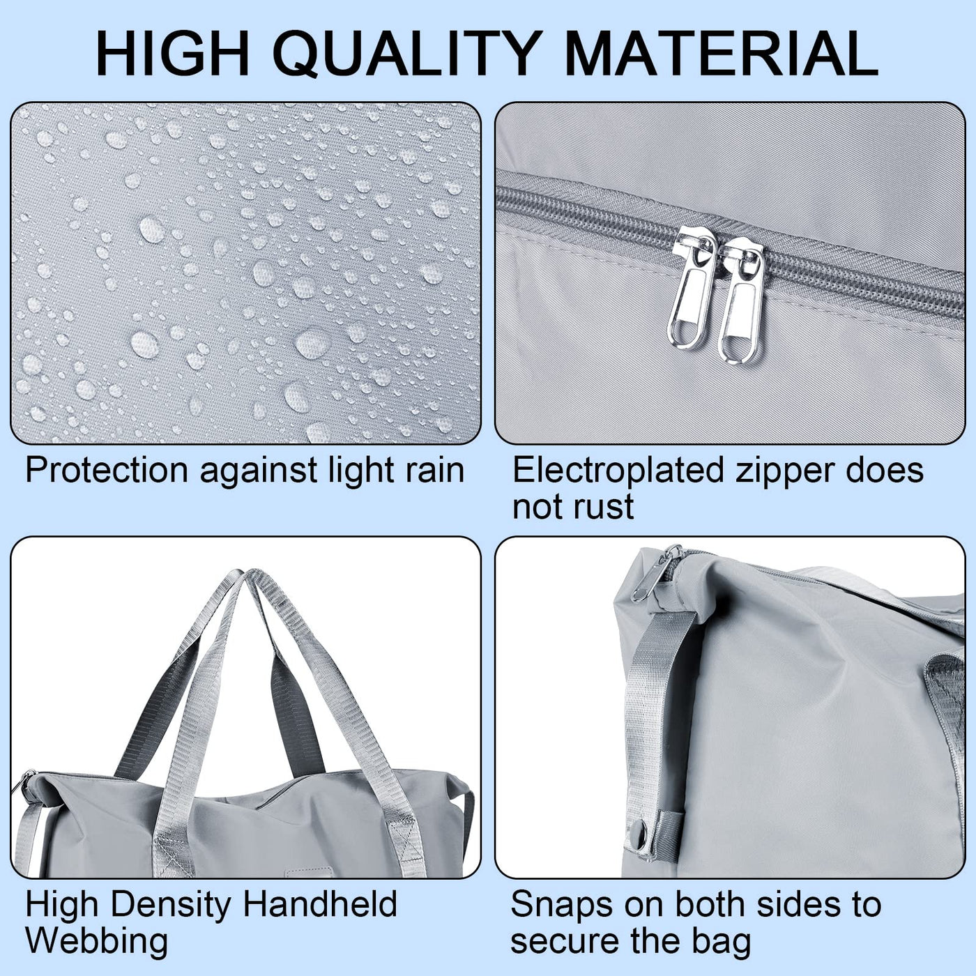 Sports bag Foldable travel bag with shoe compartment and wet compartment, water-repellent