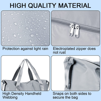 Sports bag Foldable travel bag with shoe compartment and wet compartment, water-repellent