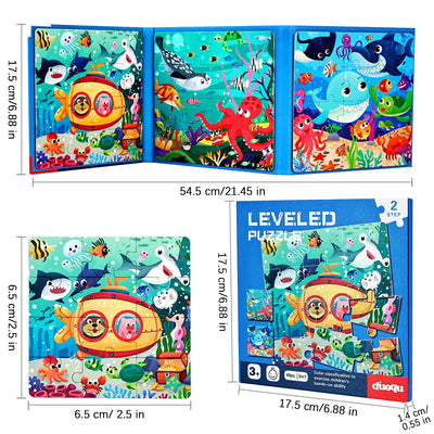 Children's puzzle magnetic puzzle sea animal puzzle for children puzzle