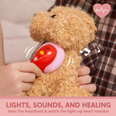 Doctor's case for children, vet toy for children, doctor's case for children with plush poodle toy