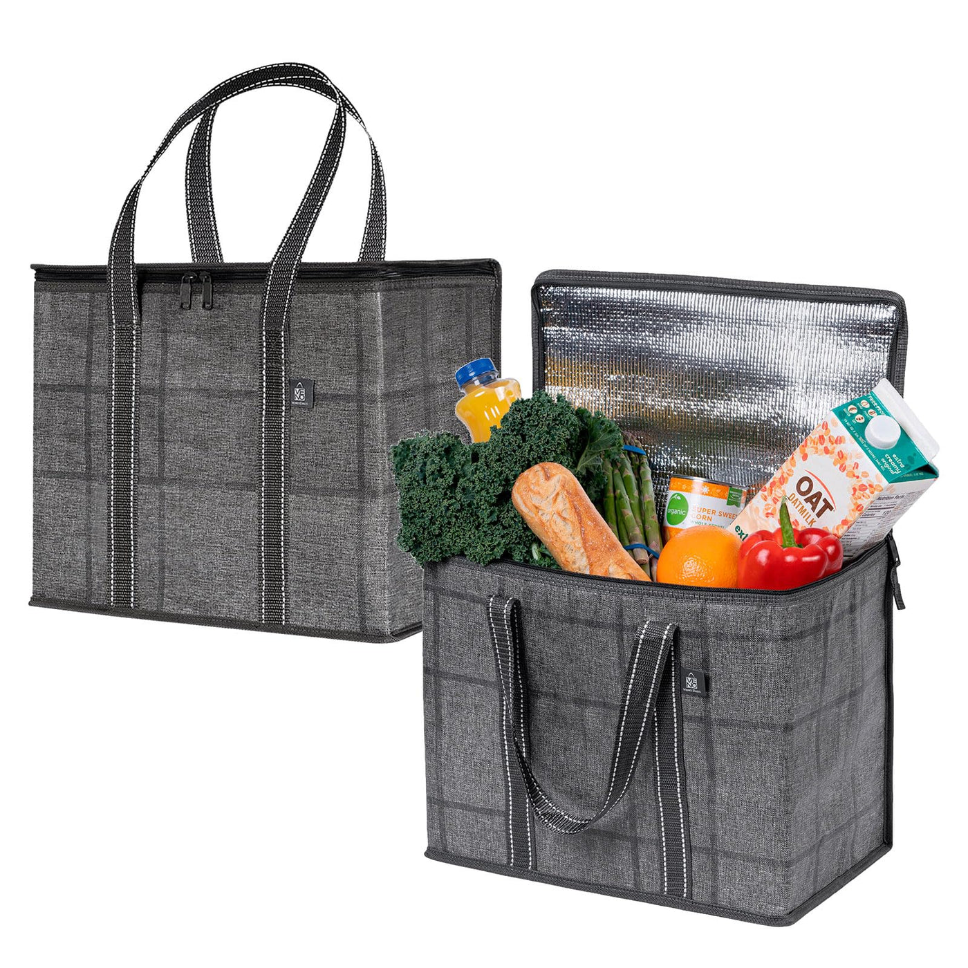 2 Stück Einkaufstasche Wiederverwendbare faltbare Kühltasche Einkaufskorb