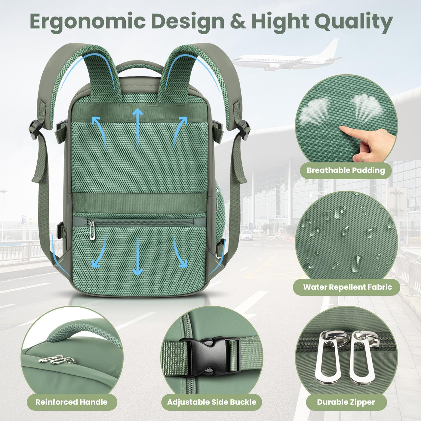 Hand Luggage Airplane Travel Backpack, Hand Luggage Backpack