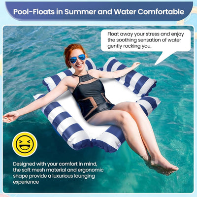 Hamac Aquatique 4 en 1 pour Jouets Aquatiques, fauteuil Gonflable, Chaise aquatique avec Dossier et accoudoirs