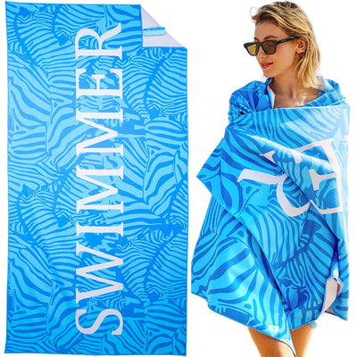 Serviette de plage Large, serviette en microfibre