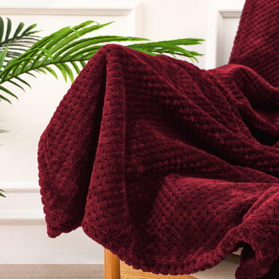 Couverture douillette Couverture en polaire super douce et chaude pour le canapé et le lit avec motif gaufré, couverture douillette et confortable