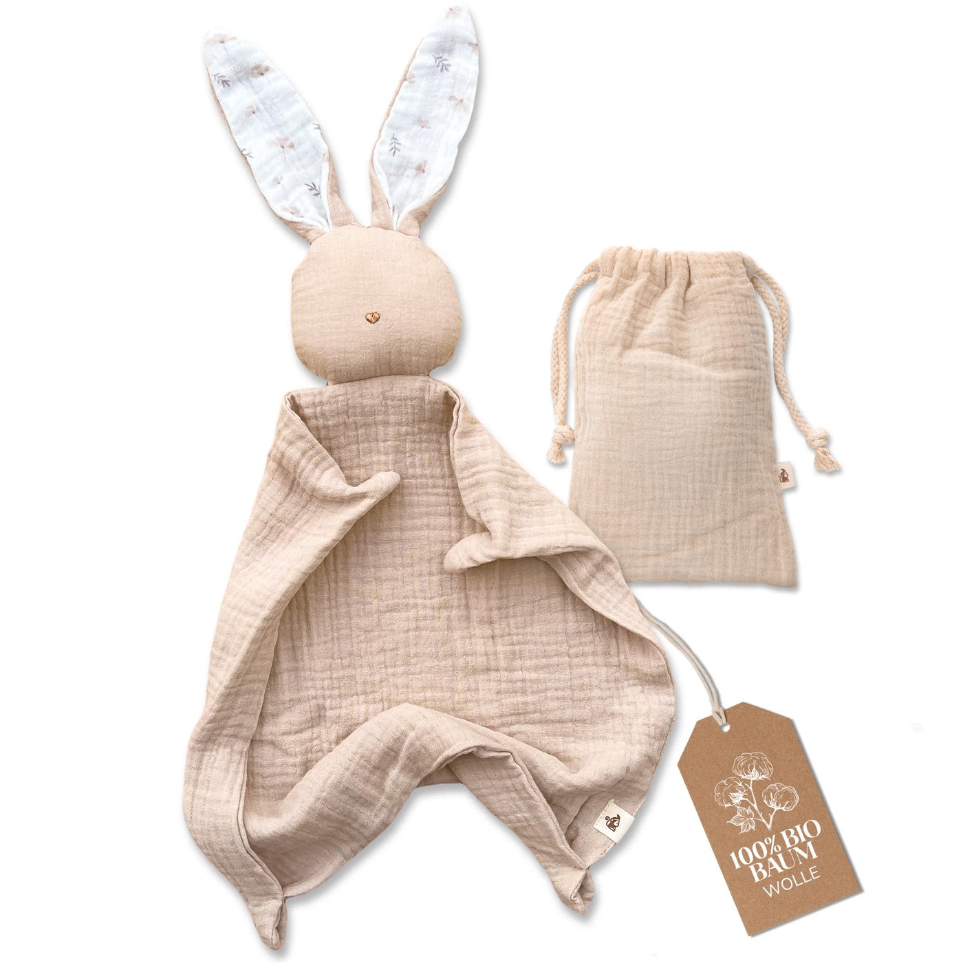 Doudou lapin pour bébé - Doudou en mousseline de soie comme cadeau de naissance /doudou bébé/ doudou bébé