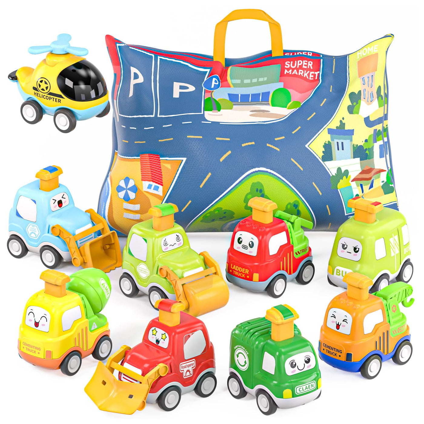 Toy cars to take away for kids 9 pieces