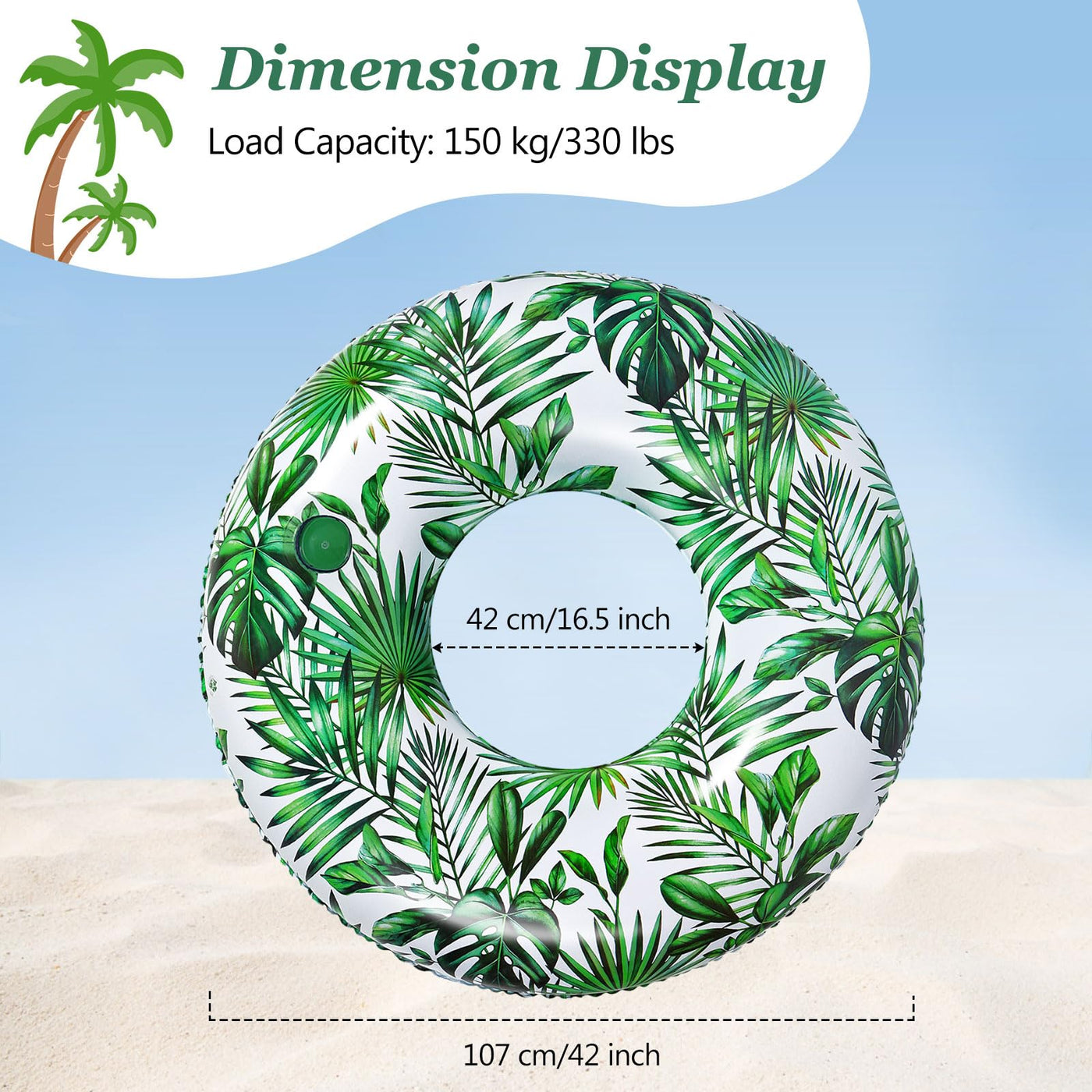 Anneaux flottants avec poignées pour adultes, gonflables