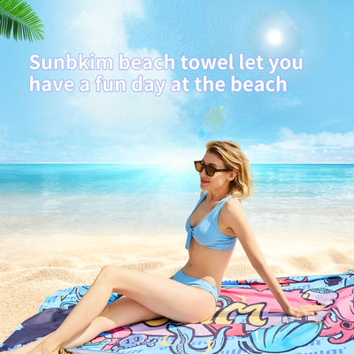 Serviette de plage Large, serviette en microfibre