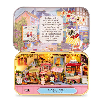 DIY Miniature House Kit in Box to Build, Handmade Mini Theater Craft Kit, Creative Craft Gifts