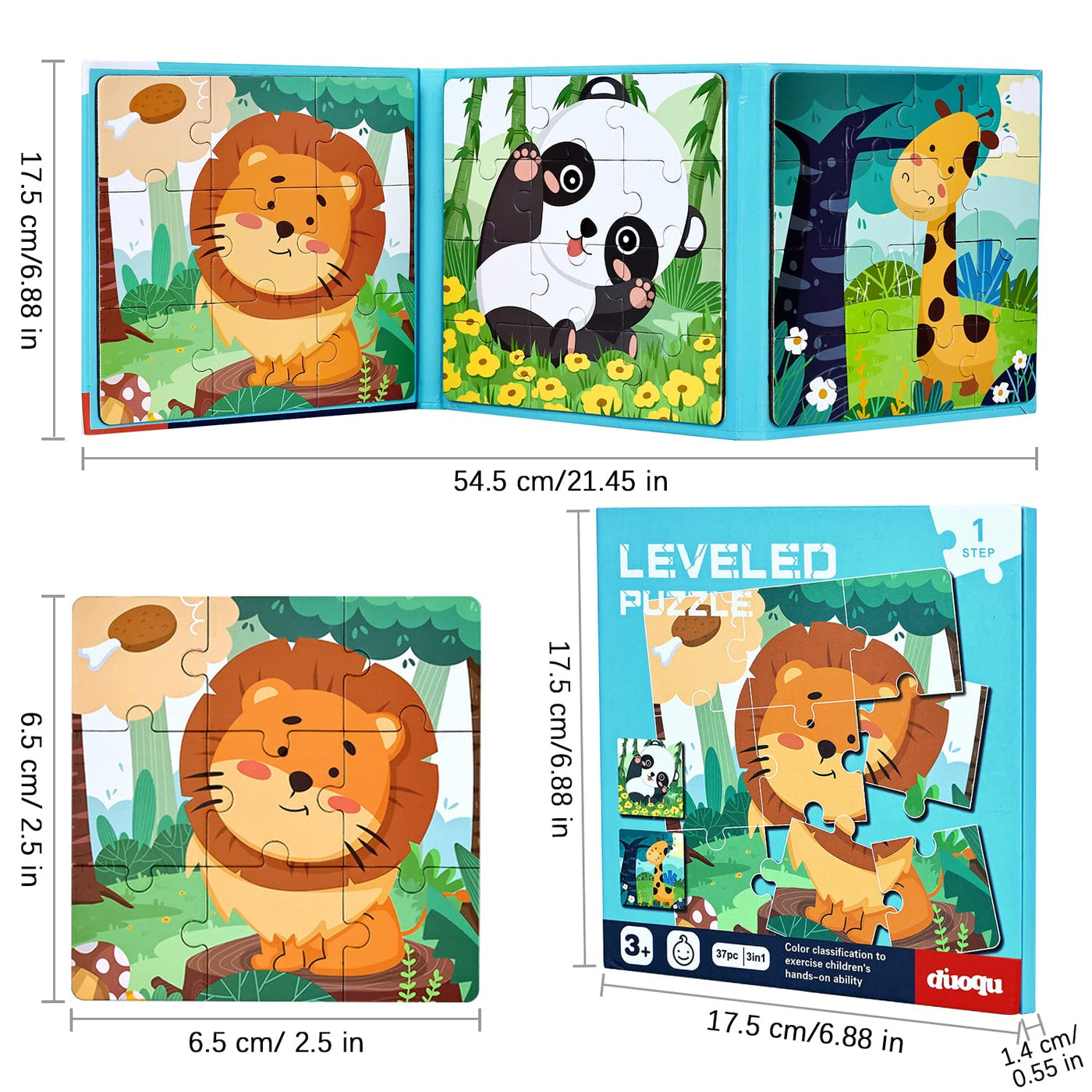 Children's puzzle magnetic puzzle lion puzzle for children puzzle