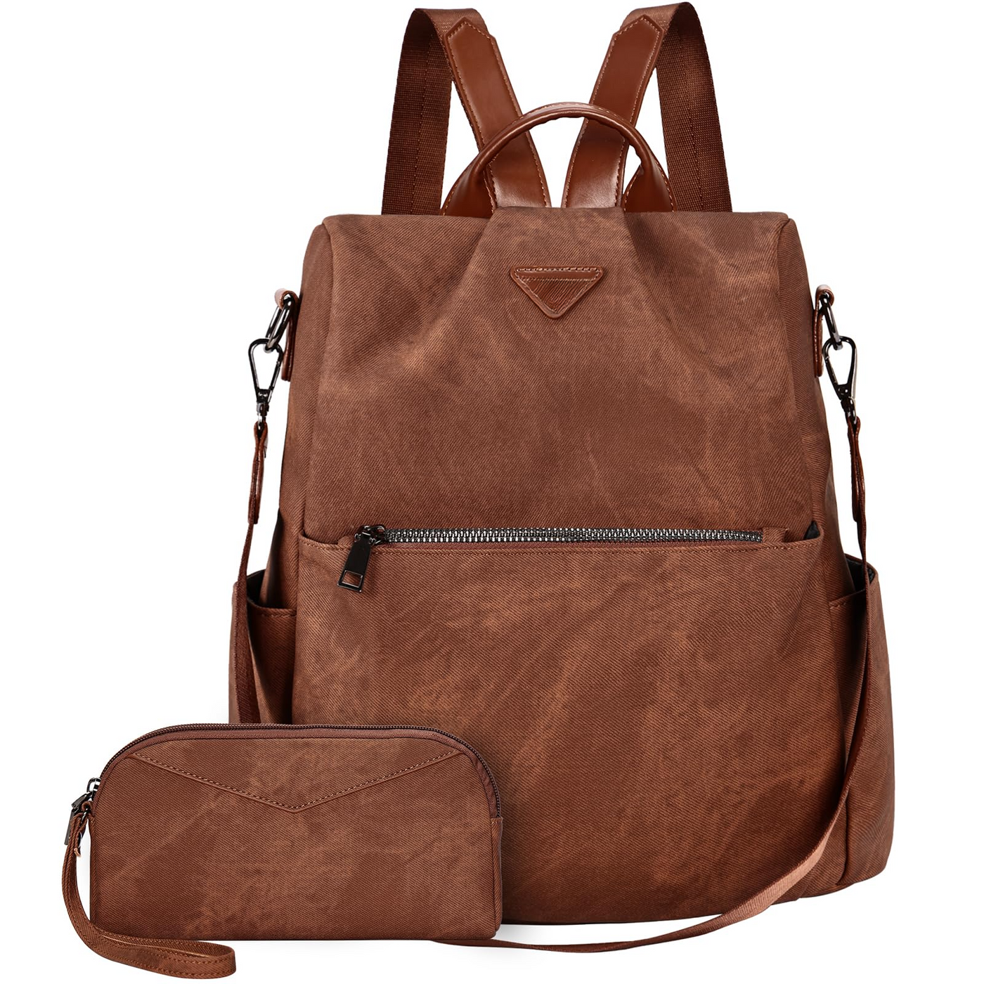 Backpack small,vegan leather city backpack,backpack handbag anti-theft,elegant daypack for office,commuting,work
