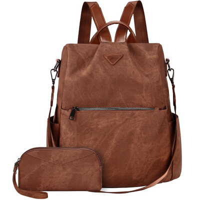 Backpack small,vegan leather city backpack,backpack handbag anti-theft,elegant daypack for office,commuting,work