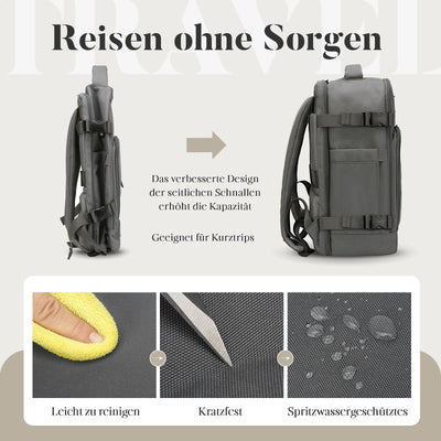 Hand Luggage Backpack Lightweight Laptop Compartment & Anti-theft Device