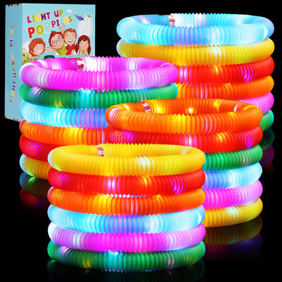 24 tubes pop lumineux Jouet sensoriel pour la motricité fine des enfants