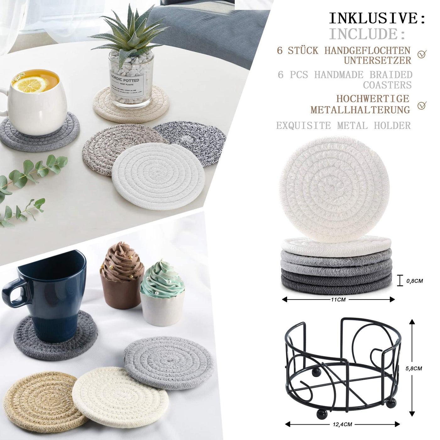 Set de sous-verres pour gobelets à boissons