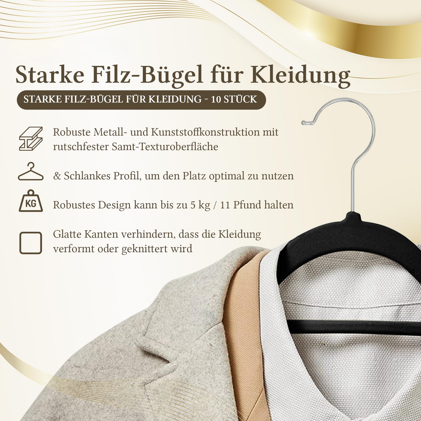 Velvet coat hanger Accessory holder