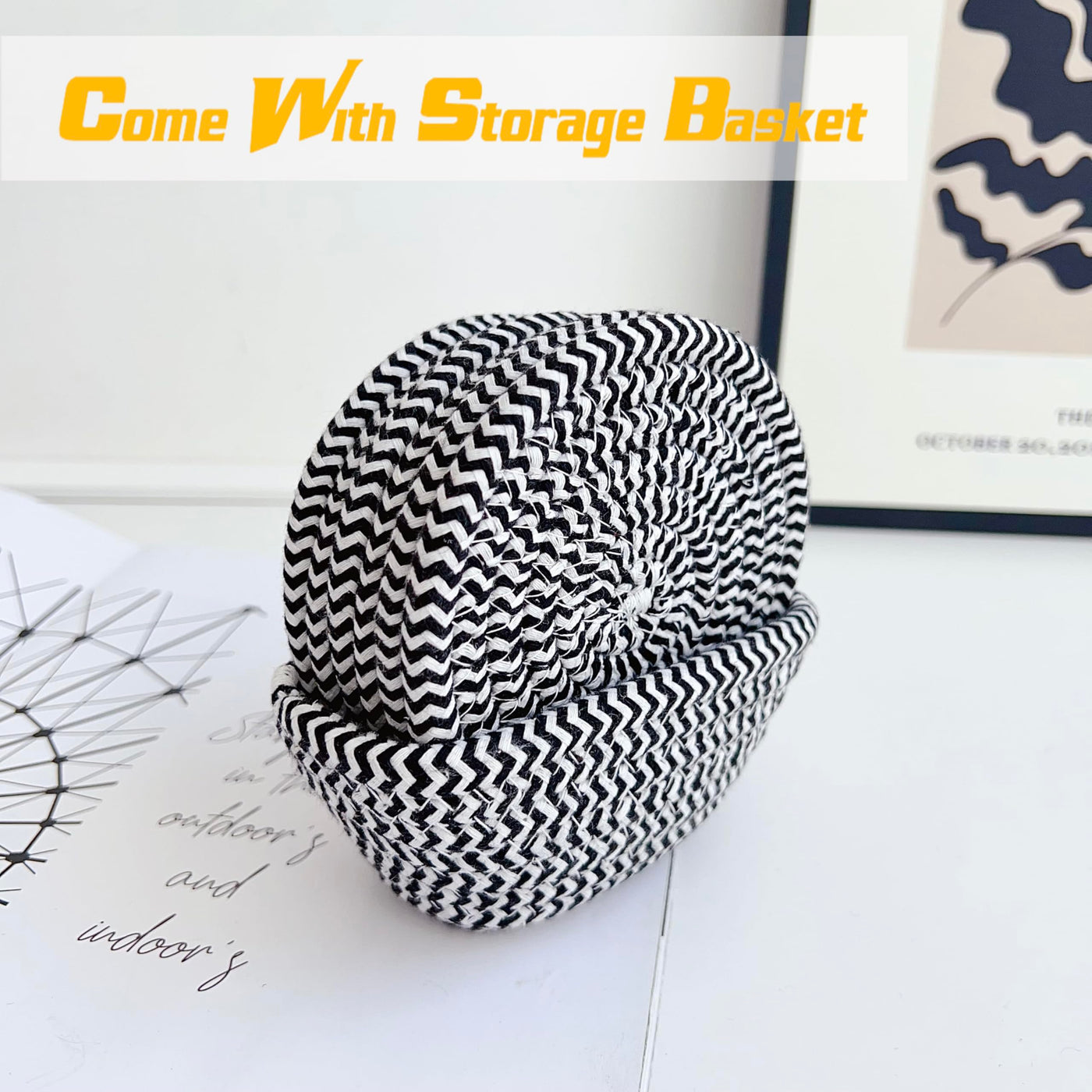 Verres à sous-verre Boho avec panier de rangement