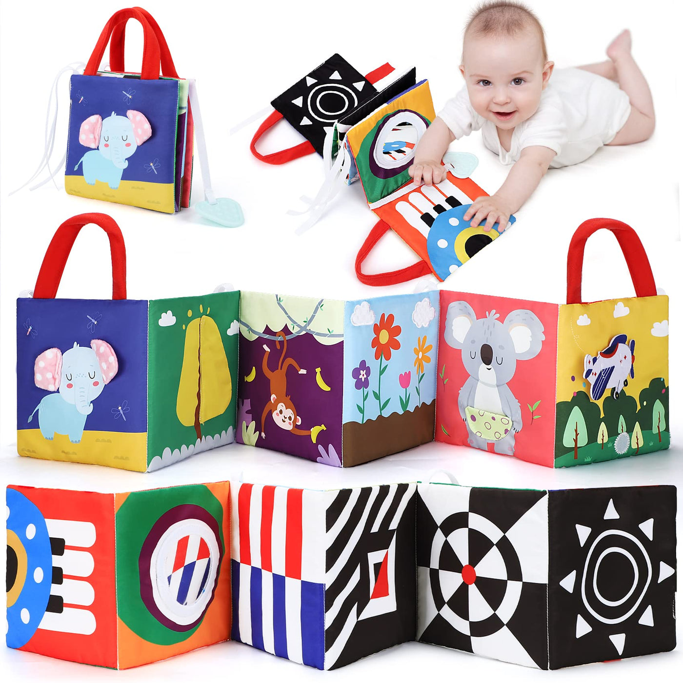 Cloth book for babies ,Baby toy book contrast cloth books,Perceptual learning toys