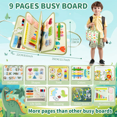 Tableau Occupé, Livre Silencieux 9 en 1, Tableau d'activités de Fichiers