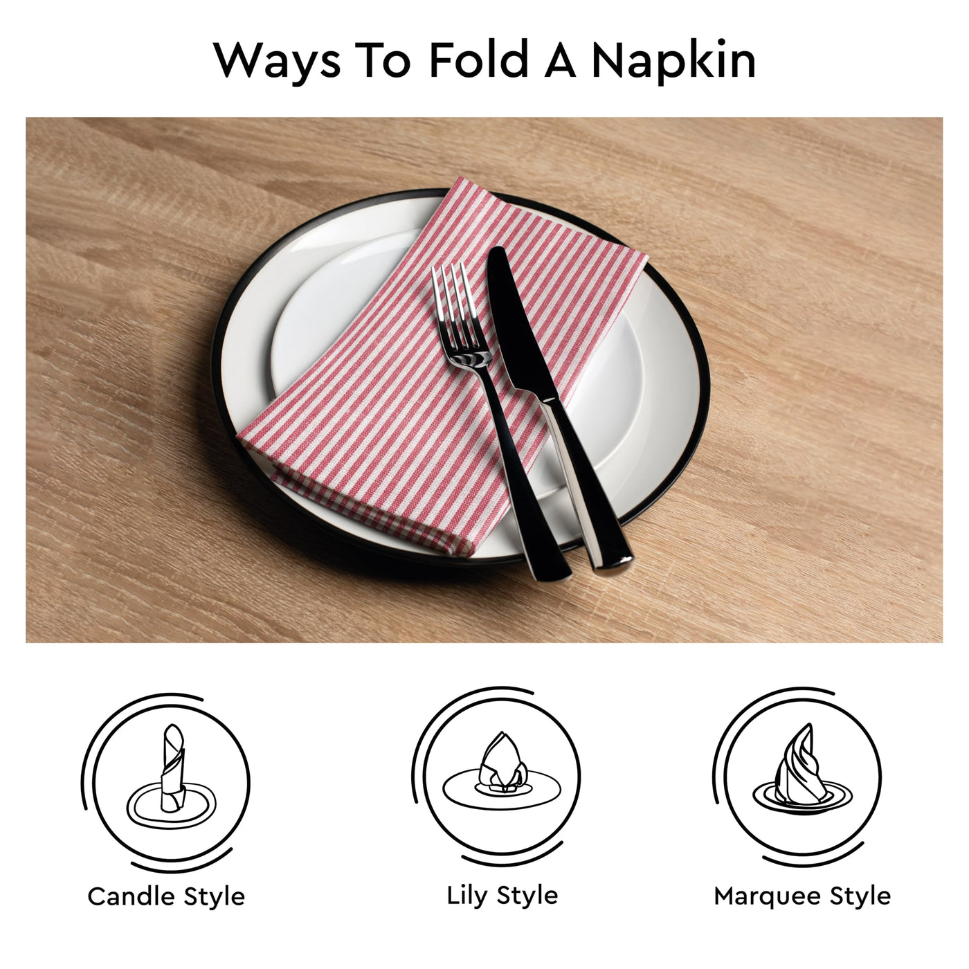 Dining table napkins set of 6