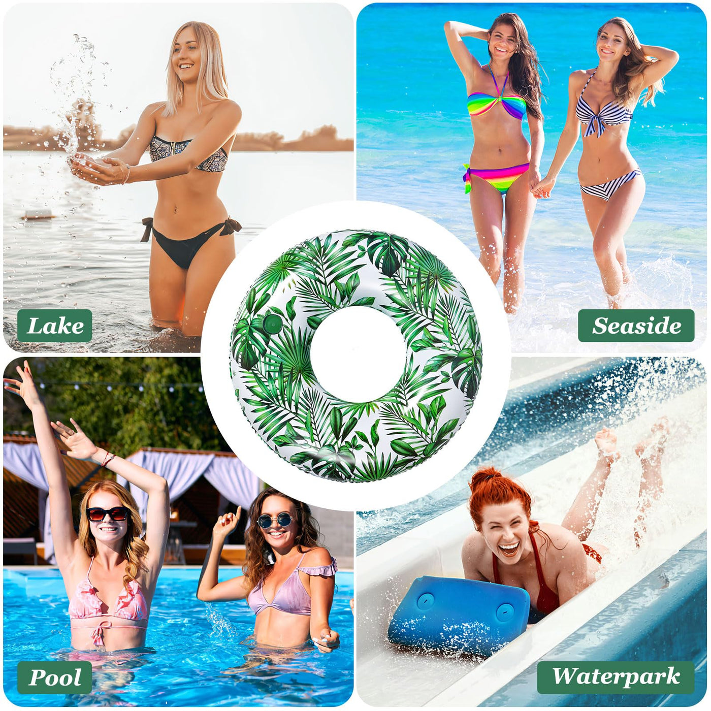 Anneaux flottants avec poignées pour adultes, gonflables