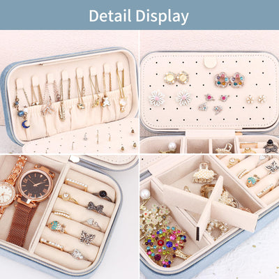 Petite Boîte à Bijoux de Voyage En Velours