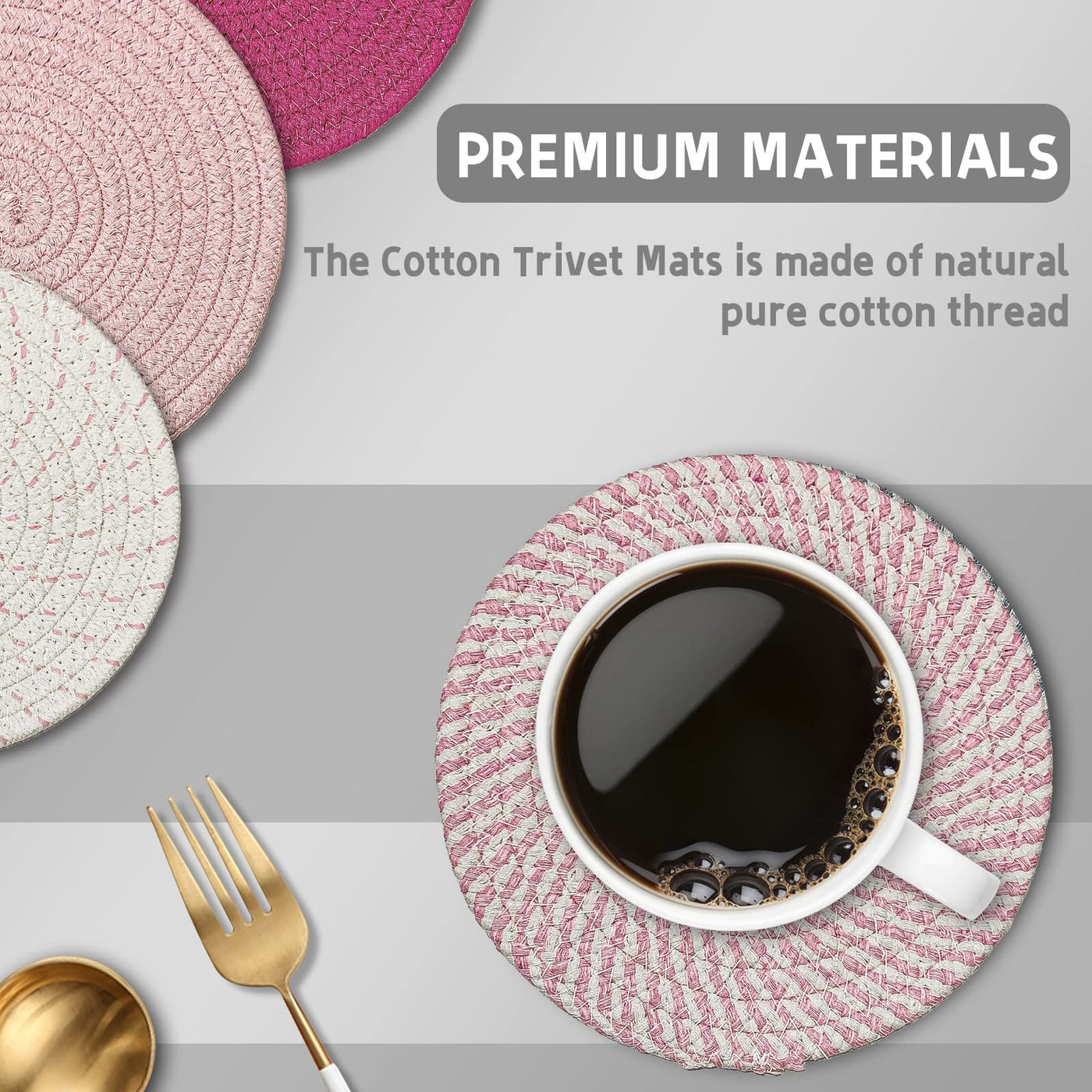 Support de Pot Chaud de Tapis de Tissage de Fil de Coton