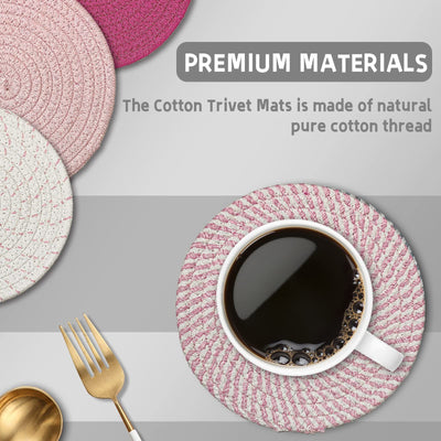 Support de Pot Chaud de Tapis de Tissage de Fil de Coton