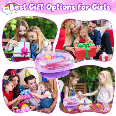 Nail Studio Enfants Filles, Cadeaux pour Filles Ensemble de vernis à ongles, Nail Art Enfants 6-10