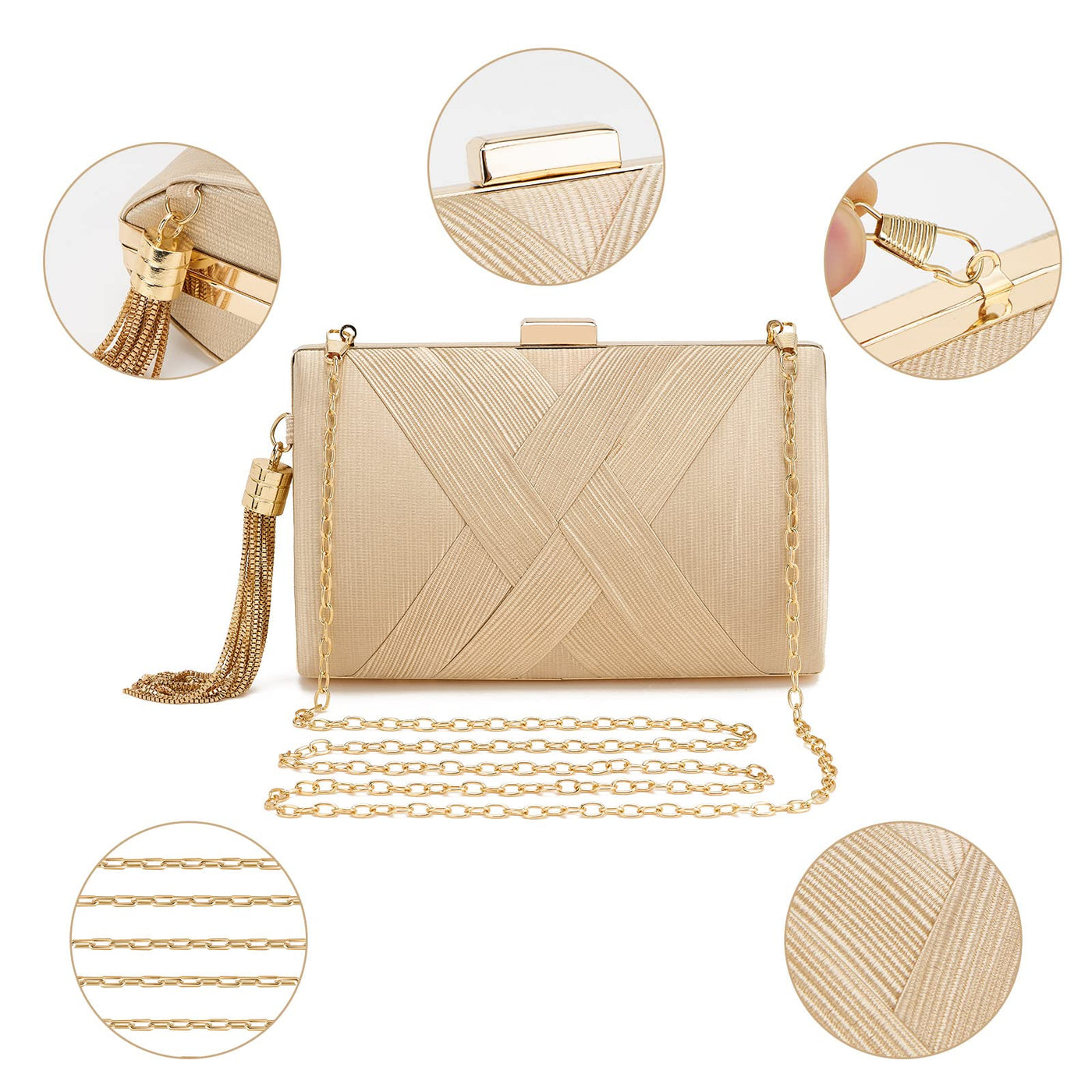 Clutch Evening Bag Fringes Elegant Chain Bag Clutch Bag