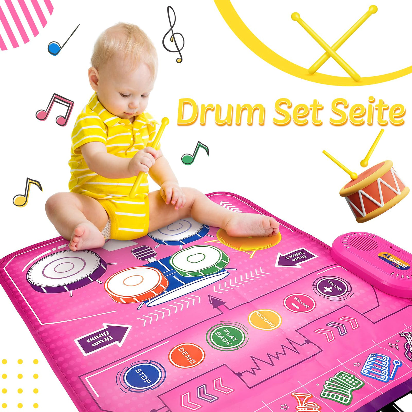 Multifunctional music mat & drum