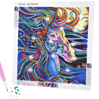 Diamond Painting DIY Diamond Painting Colorful Horse, 5D Diamond Painting Cross Stitch Full Diamond