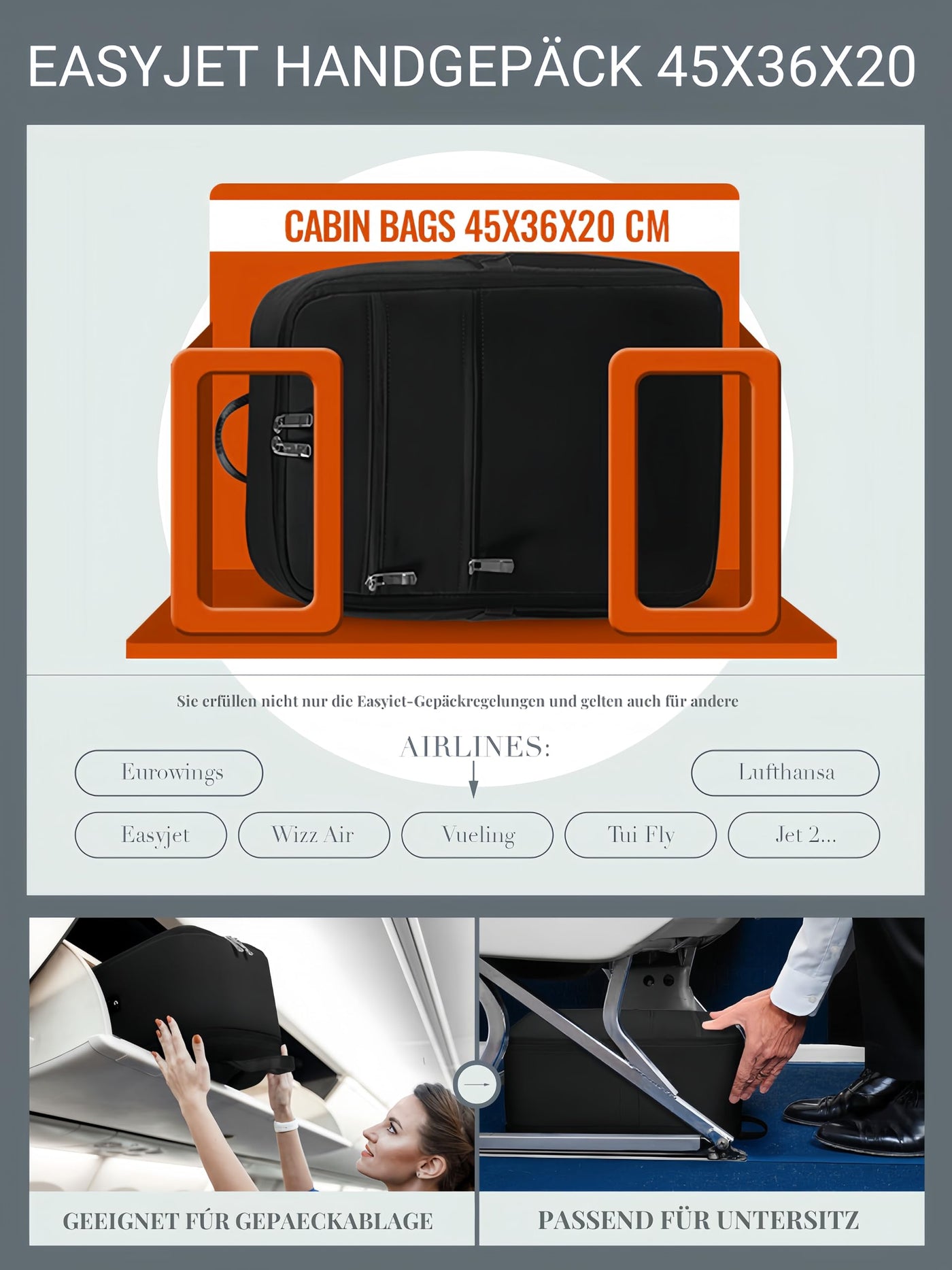 Grand sac de voyage bagage à main avion sac à dos antivol