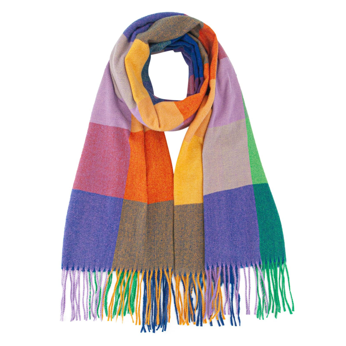 Plaid Warm blanket scarf for winter