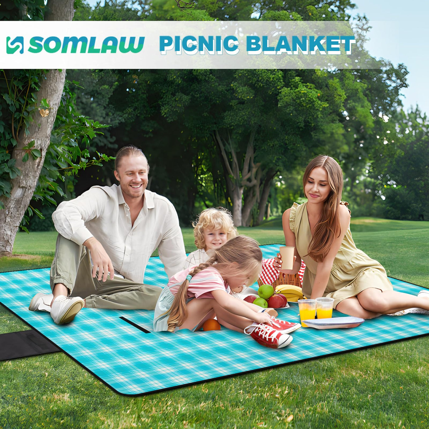 Couverture de pique-nique imperméable, couverture de plage extérieure extra-large