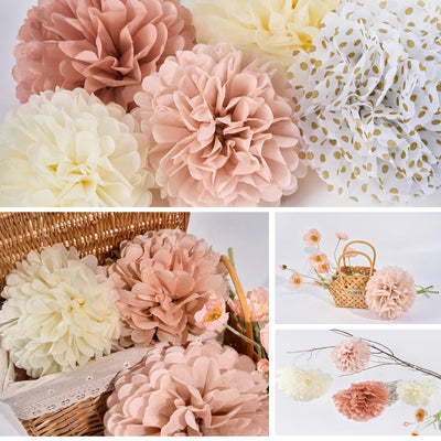 pompoms decoration,garden party decoration,tissue paper pompoms