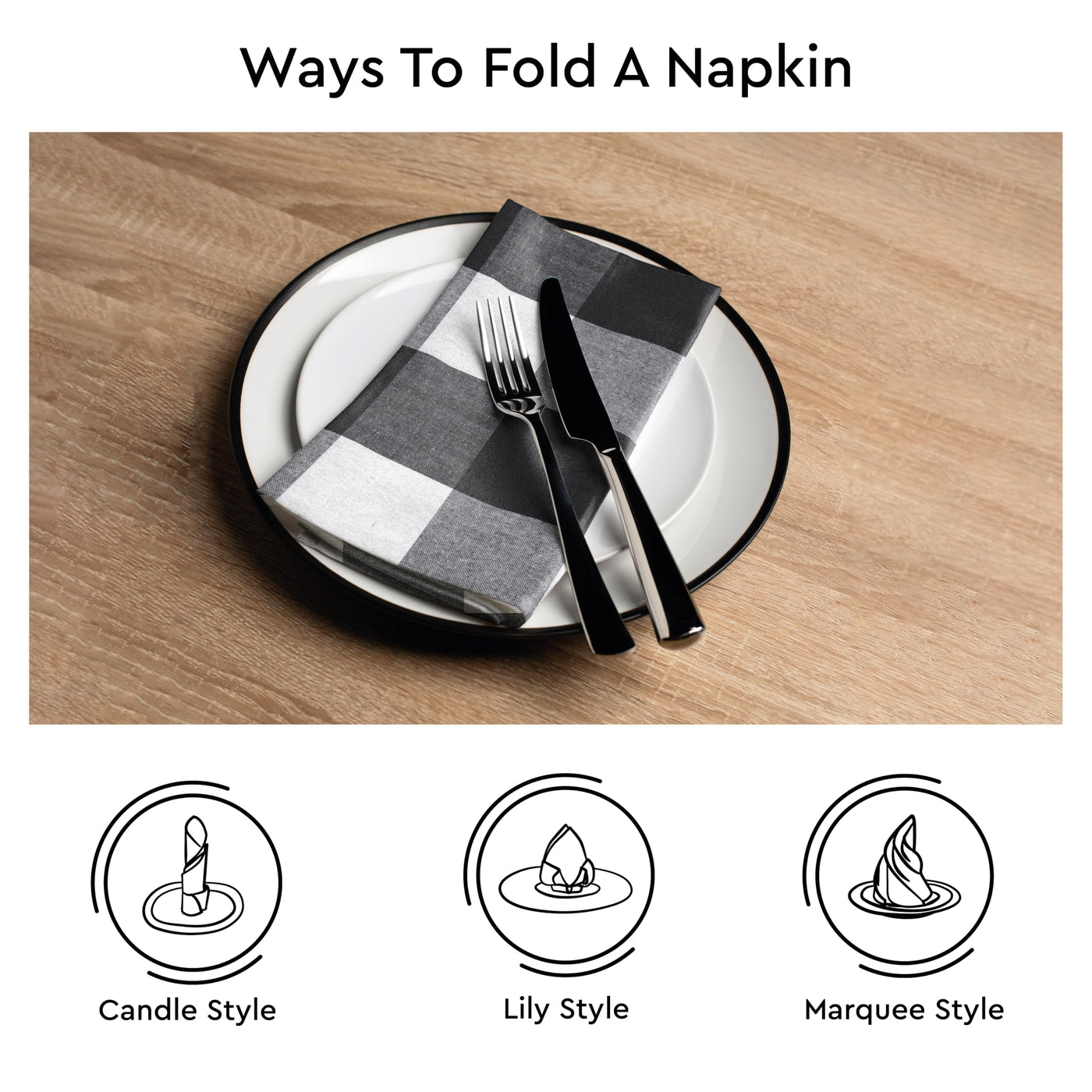 Ensemble de 6 serviettes de table